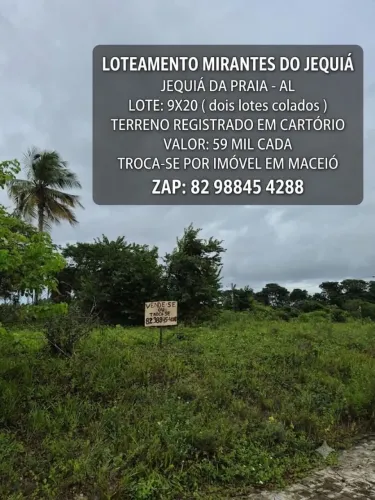 Terreno Loteamento Mirante de Jequiá - Jequiá da Praia - AL