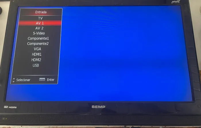 Tv semp Toshiba 32 não é smart