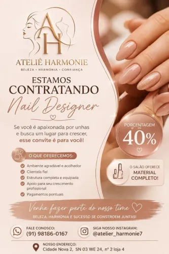 Estamos contratando Nail Designer