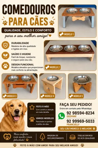 Comedouros para cães e gatos 