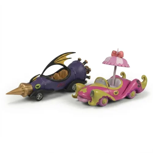 Conjunto 2 carros Corrida Maluca Penelope charmosa e Dick vigarista 18cm Impressão 3D 
