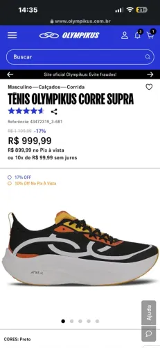 Vendo tênis olympikus corre supra