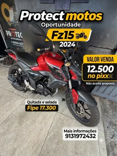 Fz15 2024 Quitada e selada (Repasse)