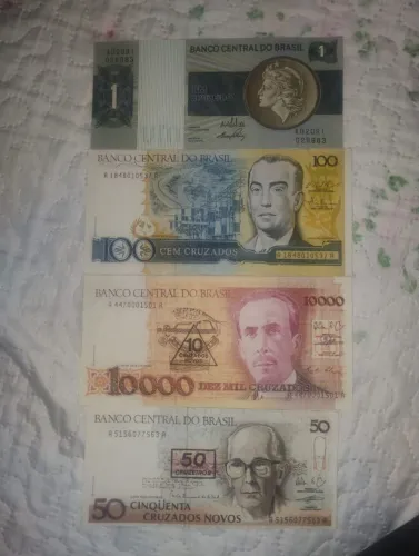 Cédulas antigas para colecionador.