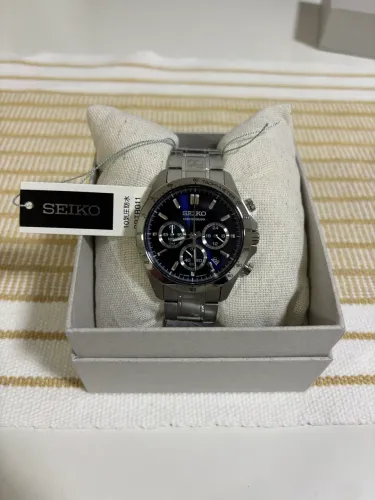  Relógio Seiko Spirit Chrono Azul SBTR011 