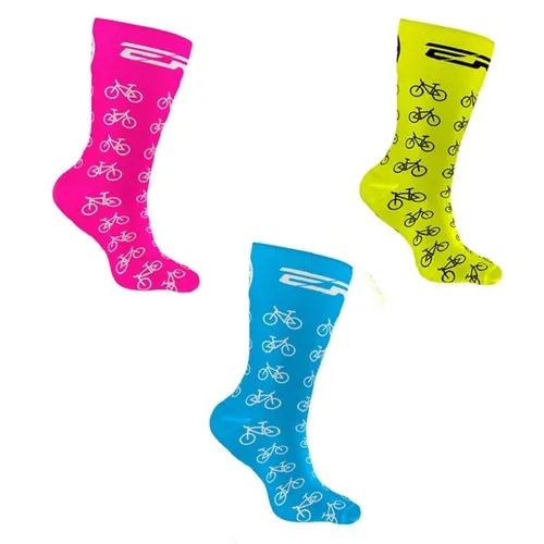 Meias Infantil Ciclismo ERT Xtreme Cool MTB e Speed Várias Cores Neon para Crianças 5867