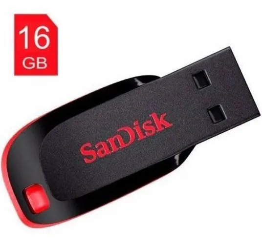 Pen Drive 16gb Sandisk Cruzer Blade Original Lacrado