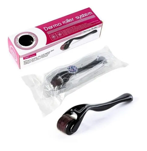 Rolo Dermaroler De Microagulhamento 540 Agulhas 0,5mm e 0,75mm