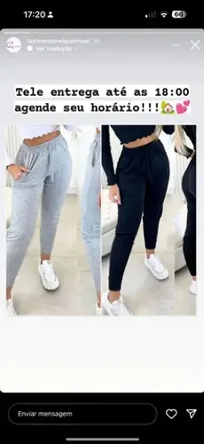 Calça de la preta e cinza p ao gg