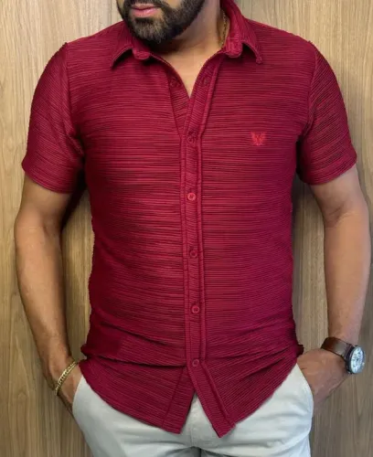 Camisa Masculina Plinssada