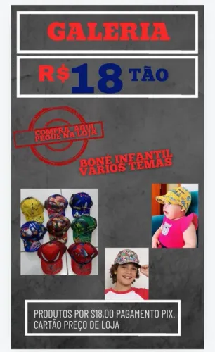 Bonés Infantis - Diversos Temas - R$18,00