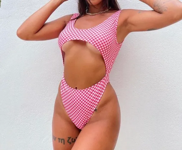 Maiô Cavado Anitta Vermelho Xadrez - Maria Joana