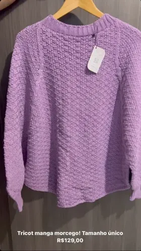 Tricot Manga Morcego Tamanho Único NOVOS