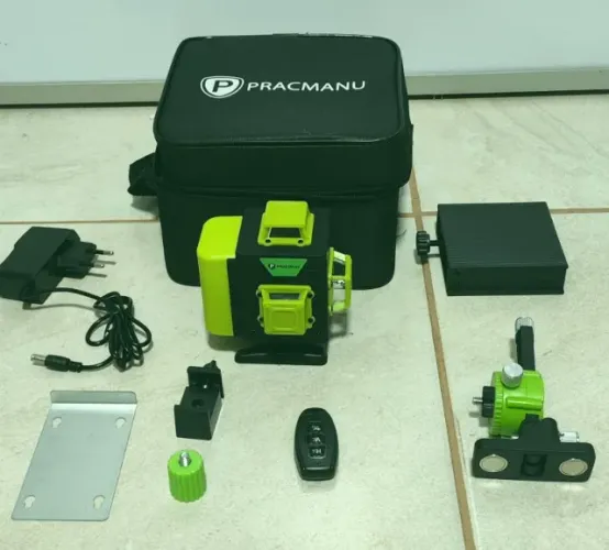 Nível Laser 4d 16 Linhas Verde 360 Acessórios E Bateria