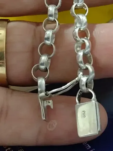 Pulseira Prata 950 Elos Português 24 Gramas 7mm 
