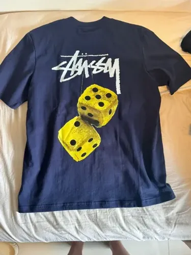 Camiseta Stussy Fuzzy Dice Navy