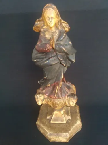 Imagem De Nossa Senhora Barroca Antiga
