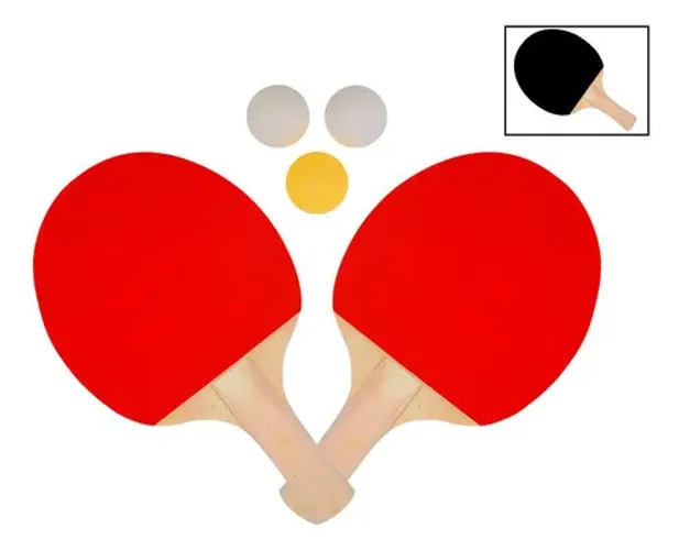 Kit De Tênis De Mesa Wellmix Com 3 Bolinhas + 2 Raquetes