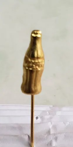 Mini Pingente Broche de Coca - Cola Dourado