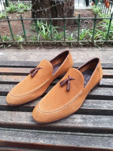 Sapato masculino modelo Tassel em camurça n:40 marca Sérgios