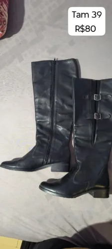 Bota cano alto para plus size tamanho 39