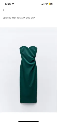Vestido zara - Midi Tomara Que Caia Verde