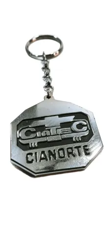 Chaveiro antigo Ciatec Chevrolet Cianorte anos 70 medalhão Opala Caravan Chevette
