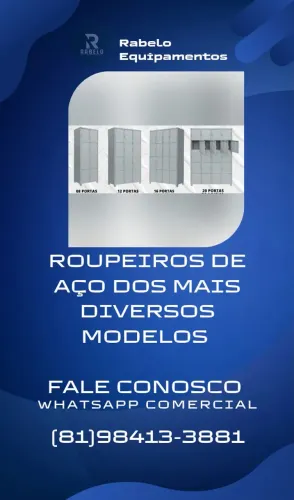 Roupeiros de Aço Diversos Modelos para funcionários em até 5x sem juros no cartão