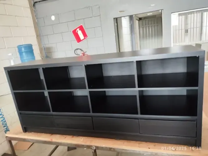 Armario preto personalizado 70x160x40 04 Gavetas 08 Nichos mdf  30MM 