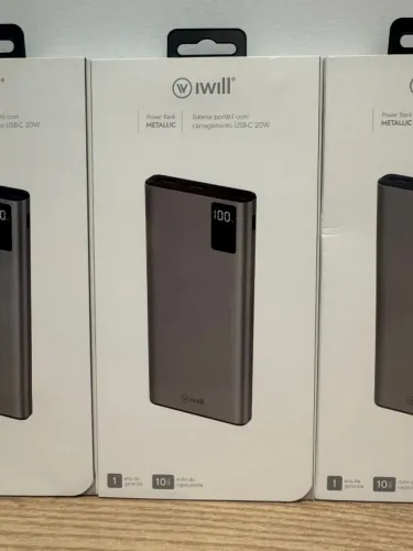 Carregador Portátil Iwill Metallic 10.000Mah USB-C 20W
