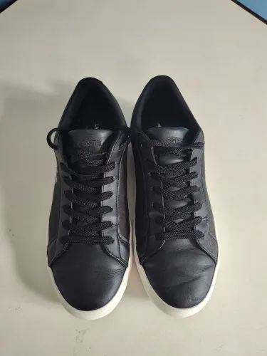 Tênis Lacoste Preto Com verde Musgo Tamanho: 39