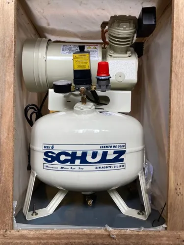 Compressor MSV 6/30 Isento de oleo- odontologico - Schulz- com 120 Lbs