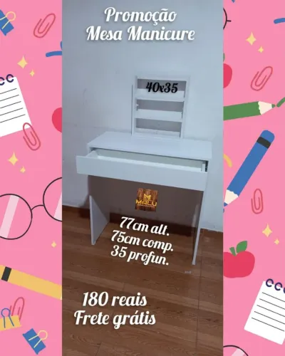 Mesa Manicure Promocional com Frete Grátis