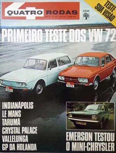 Revista Quatro Rodas - Teste VW TL e Variant 1600 1972