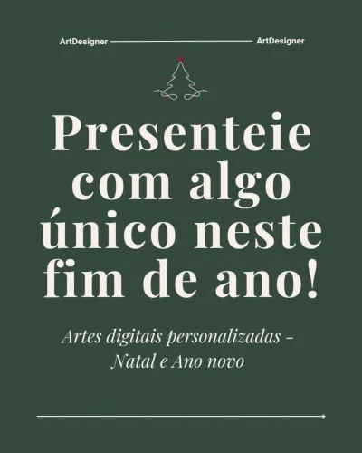 Arte Digital Personalizada para seu final de ano. Funcionários, clientes, amigos, familiar