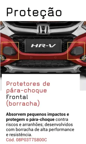 Protetor Para-choque Honda HR-V 2016/2021 - ref. 08P03-T7S-800C