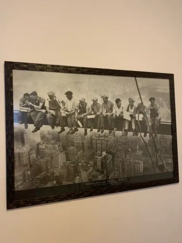 Quadro Decorativo Nova York Vintage - Operários Arranha-Céu