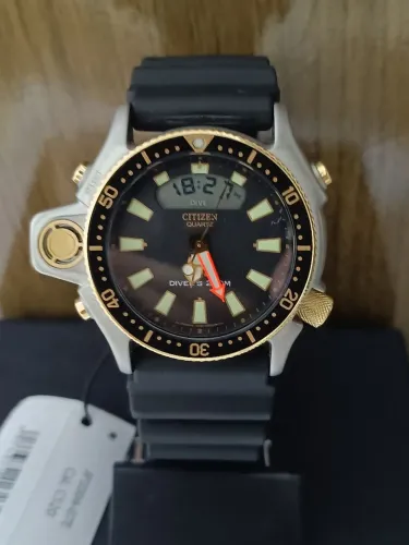Relógio Citizen Aqualand Jp 2004 série ouro original novo na caixa sem uso 