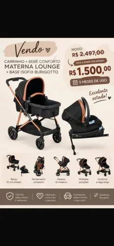 Vendo carrinho da burigoto com 5 meses de uso