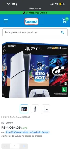 Ps5 slim novo