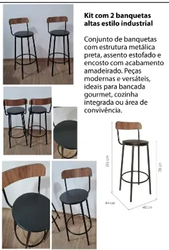 Kit de 2 Banquetas