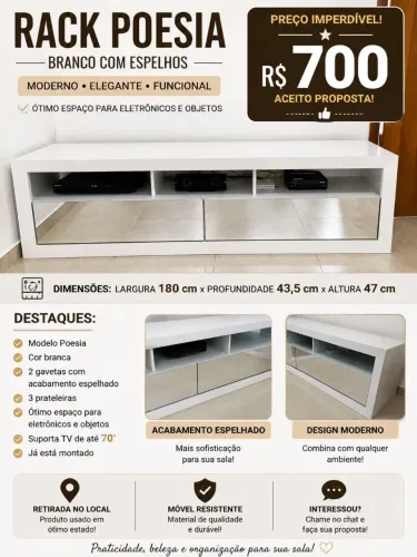 Rack para sala ou quarto