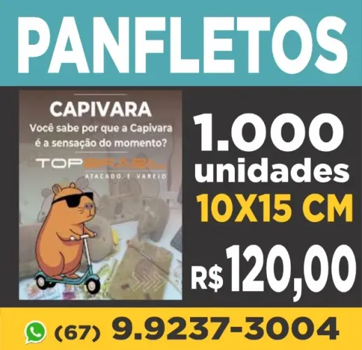 PANFLETOS couche brilho frente