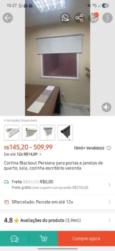 Cortina Blackout Persiana