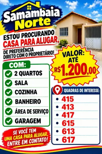 Estou procurando casa pra alugar 