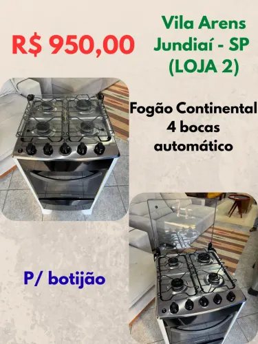 Fogão Continental 4 bocas automático