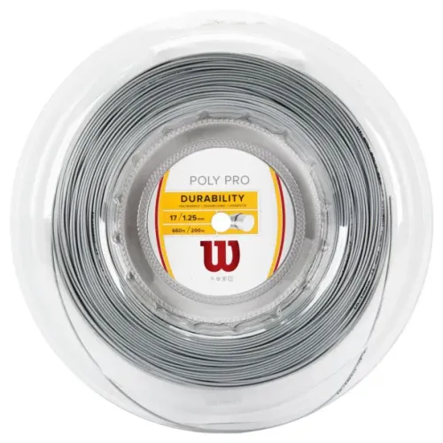Corda Wilson Poly Pro 17L 1.25mm Prata - Rolo 200m