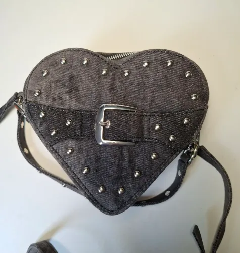 Bolsa Coração Denim Bershka