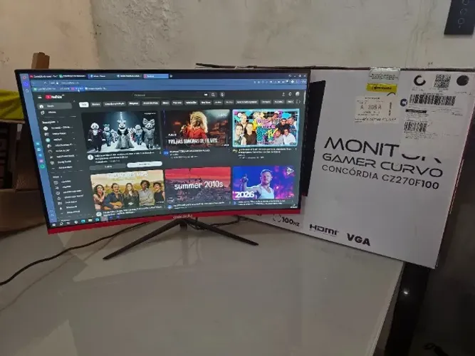 Monitor Gamer Curvo 27 Polegadas Full HD 100HZ