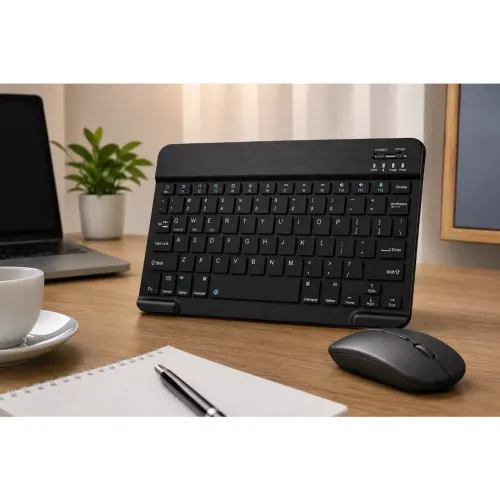 Teclado e mouse via Bluetooth kit sem fio